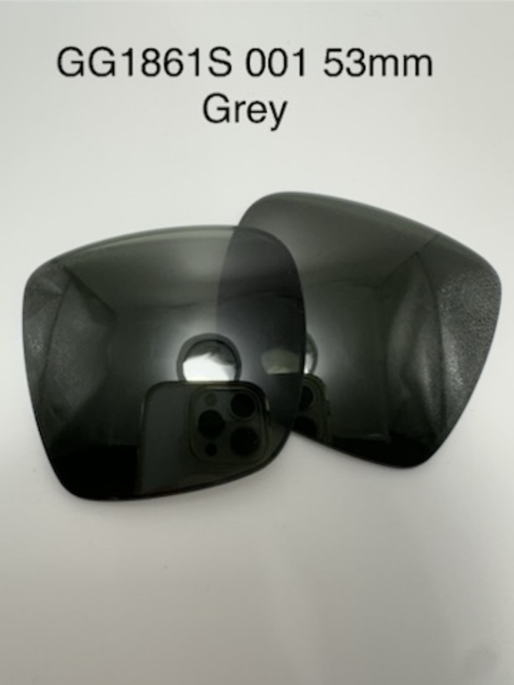 Factory Replacement Lenses for Gucci 1861S 001 Sunglasses Gray 53mm Brand New